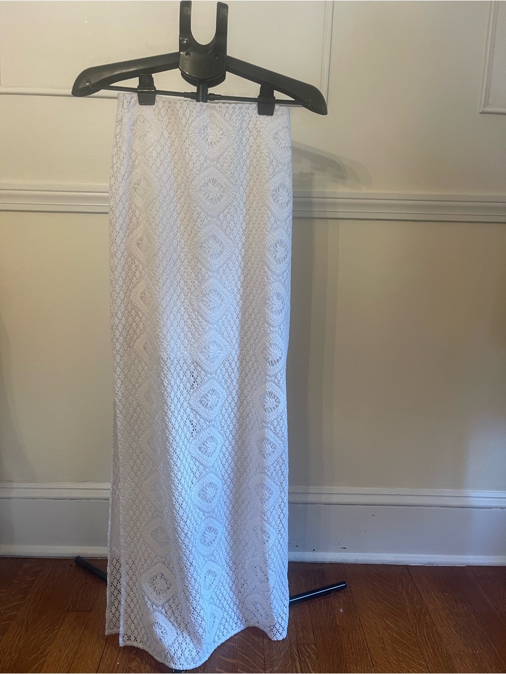 Lilly Pulitzer White Crochet Maxi Skirt